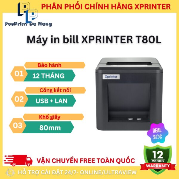 Máy in bill tính tiền Xprinter T80L khổ 80mm