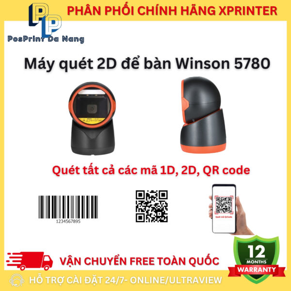 Máy quét mã vạch, đọc mã đa tia WINSON WAI-5780 - Hình ảnh 4