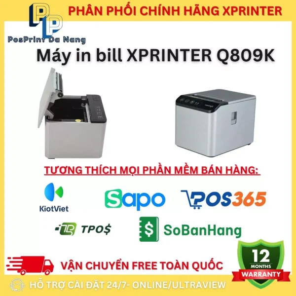 Máy in bill tính tiền Xprinter Q809K khổ 80mm - Hình ảnh 4