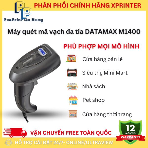 Máy quét mã vạch đa tia DATAMAX M1400 quét 1D, 2D có dây - Hình ảnh 4