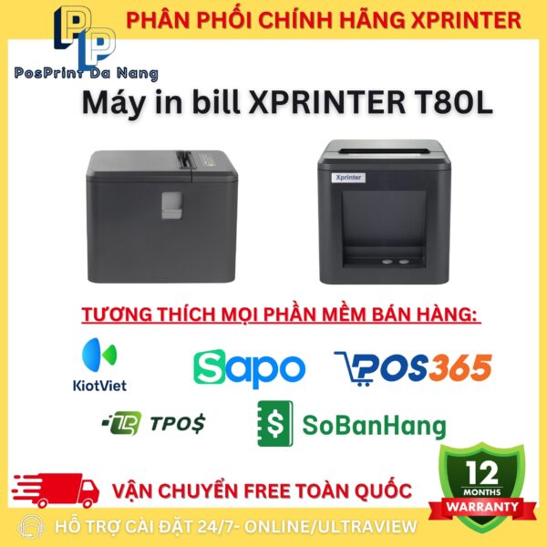 Máy in bill tính tiền Xprinter T80L khổ 80mm - Hình ảnh 4