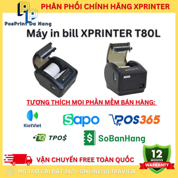 Máy in bill, hoá đơn Xprinter K200W khổ 80mm - Hình ảnh 4