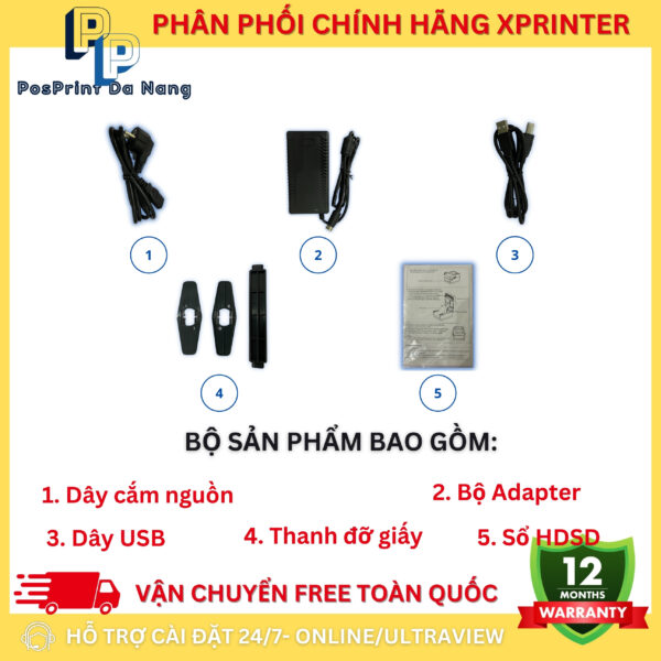 [IN ĐIÊN THOẠI] Máy in đơn hàng, vận đơn Xprinter 420B khổ A6, A7 kết nối điện thoại USB+LAN, in tem vận chuyển, TMĐT - Hình ảnh 5