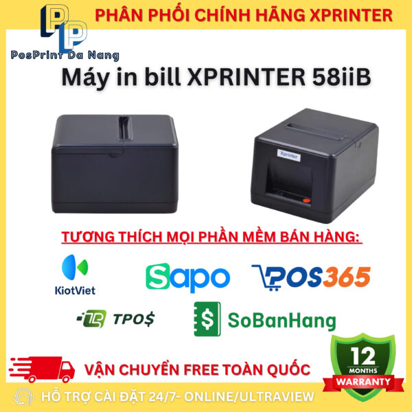 Máy in bill tính tiền Xprinter 58iiB khổ 58mm - Hình ảnh 4