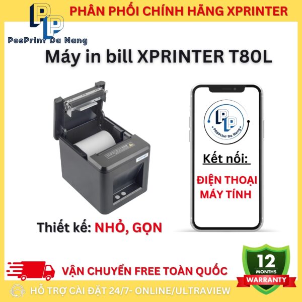 Máy in bill tính tiền Xprinter T80L khổ 80mm - Hình ảnh 5