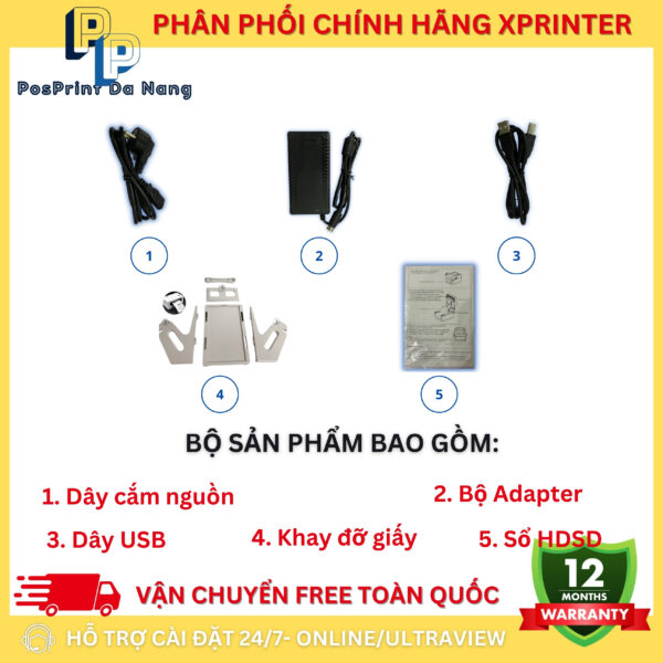 [IN BLUETOOTH] Máy in đơn hàng, vận đơn Xprinter 464B khổ A6, A7 kết nối điện thoại Bluetooth, in tem vận chuyển, TMĐT - Hình ảnh 5