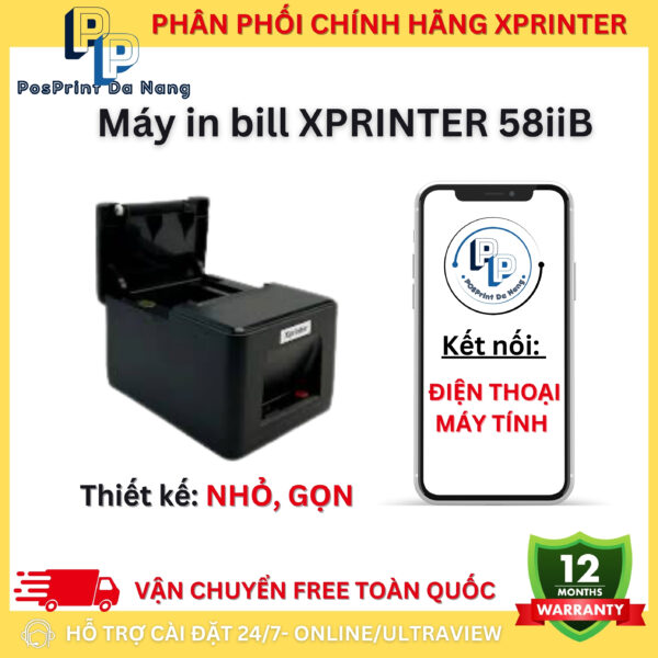 Máy in bill tính tiền Xprinter 58iiB khổ 58mm - Hình ảnh 5