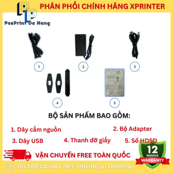 Máy in đơn hàng, tem nhãn khổ A7, 2 tem Xprinter 365B, máy in đơn kết nối điện thoại khổ A7, 2 tem 35x22 - Hình ảnh 7