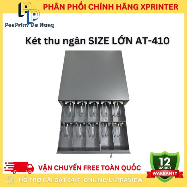 Két thu ngân, ngăn kéo đựng tiền size NHỎ, LỚN AT-335. Két thu ngân kết nối máy in bill, hoá đơn bung tự động - Hình ảnh 9